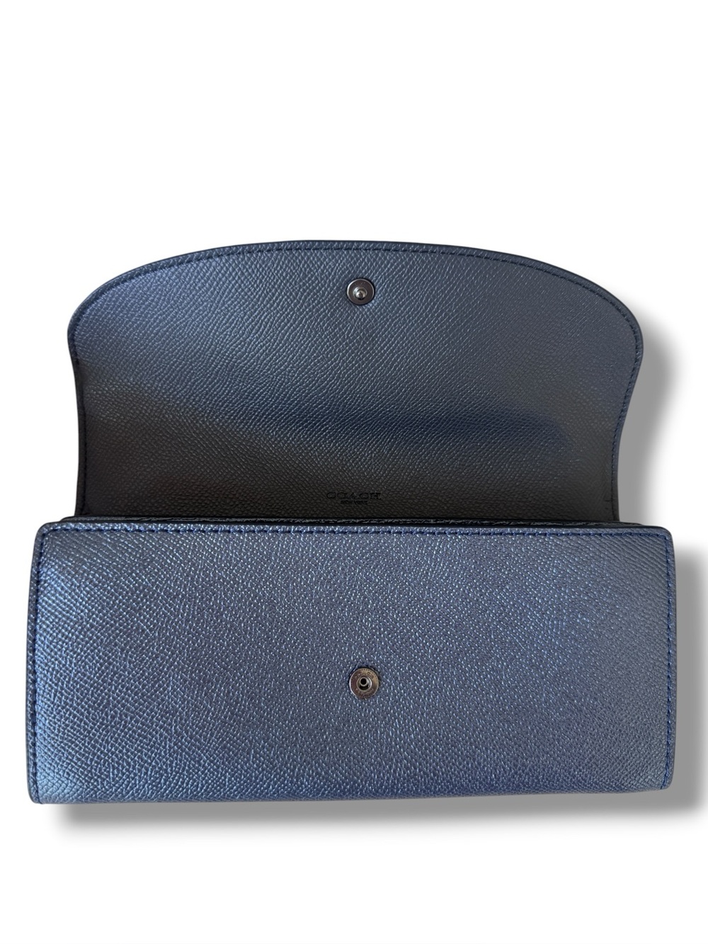 Coach Ace Bear Slim Envelope Wallet Metallic Navy NWOT Rare Novelty - Picture 3 of 16
